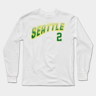 Retro Seattle Number 2 Long Sleeve T-Shirt